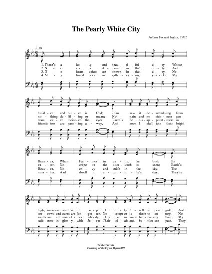 passi city hymn lyrics|The Pearly White City .
